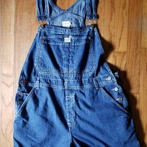 Calvin Klein Vintage Denim Overall Shorts L 14